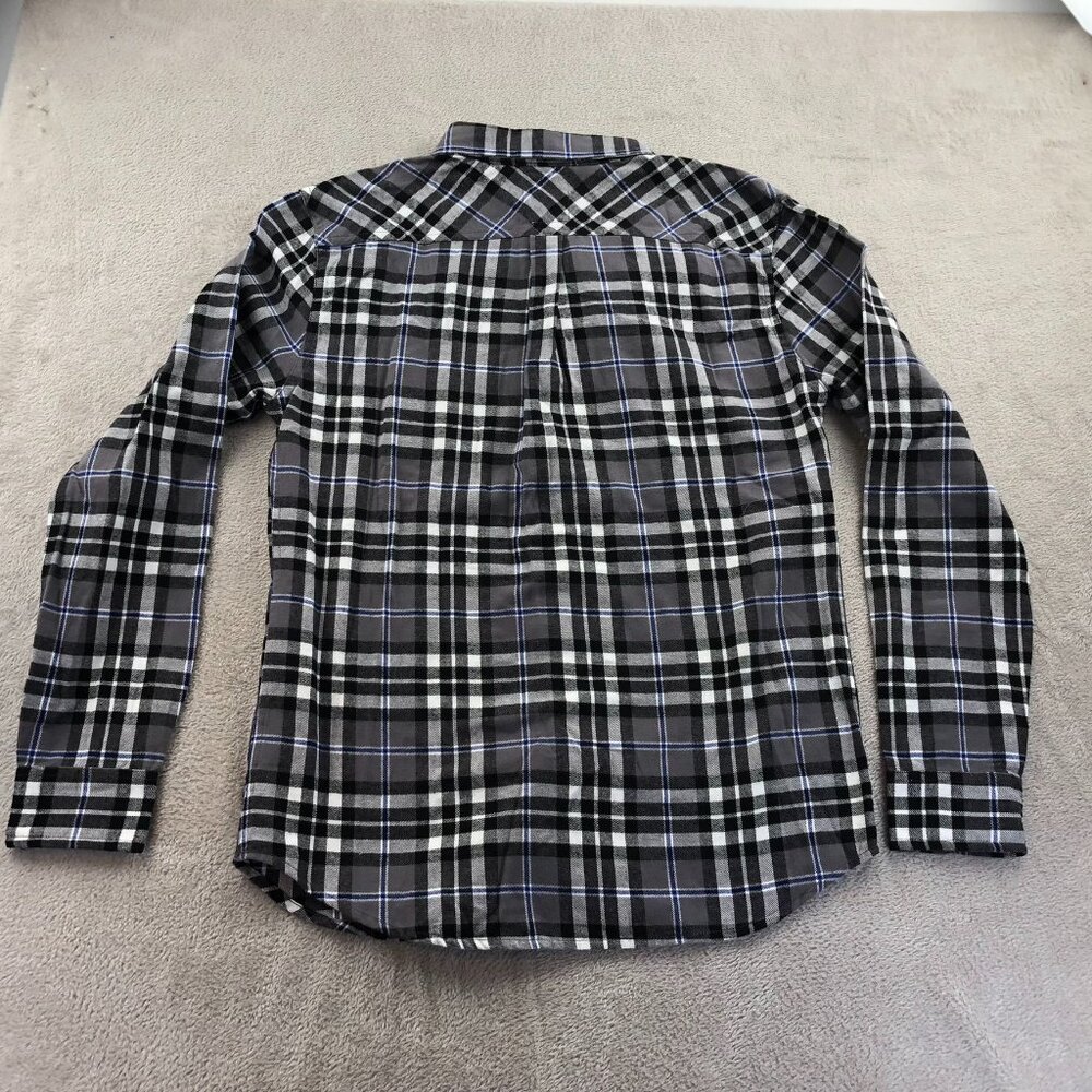Levis Mens Shirt Small Long Sleeve Plaid Gray Button Down Top Classic Travel - Picture 13 of 13